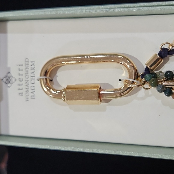 🖤🔹️Atterri 🔹️Mystical Semi precious Bag Charm Key Chain ✨ - Picture 2 of 7